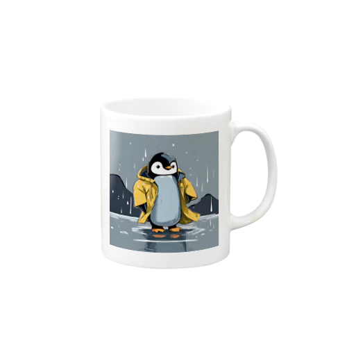 レインコートをつけたペンギン Mug