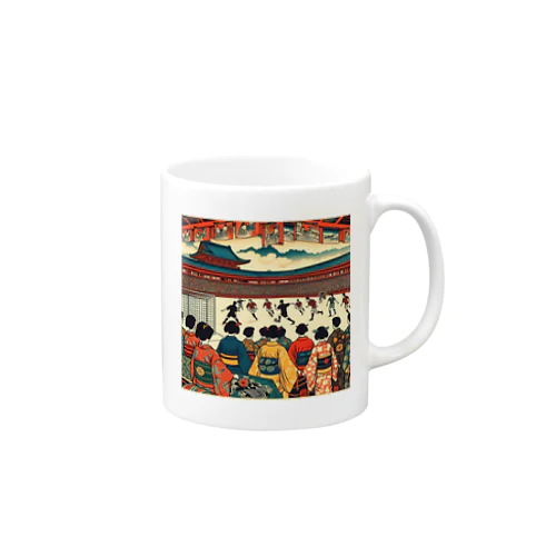 浮世絵　サッカー Mug