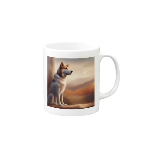 遠くを見つめる愛犬 Mug