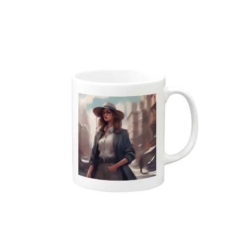 都会の美女 Mug