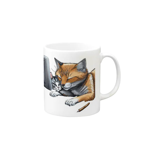 犬と猫 Mug