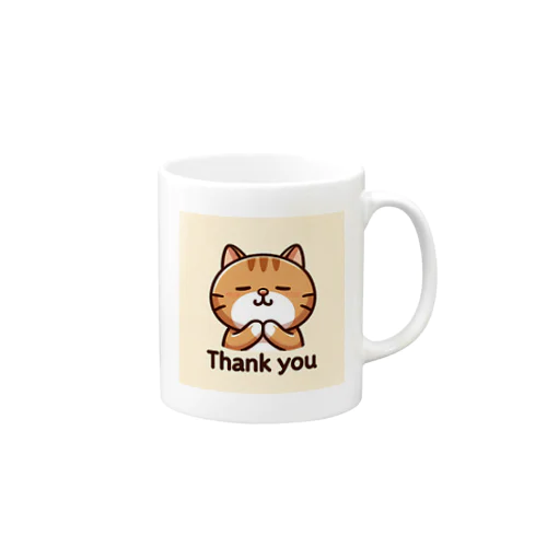 ねこねこ表情パレード'Thank You' マグカップ