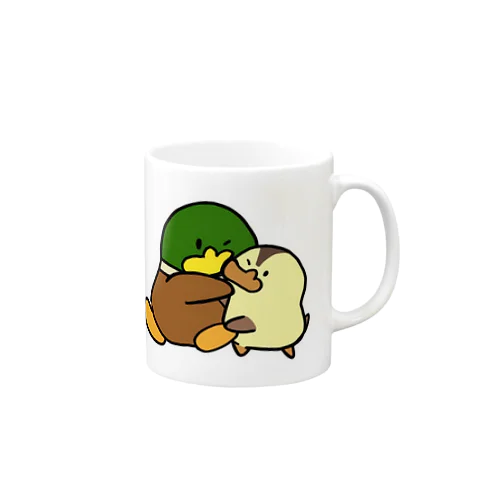 ボードゲーム好きな鴨の親子 Mug