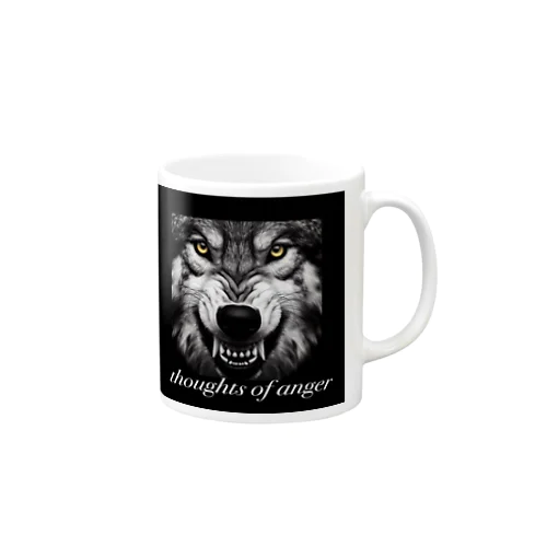 怒りが囁く、かっこいい狼🐺 Mug