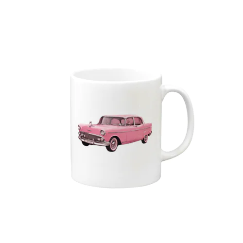 RETRO PINK CAR マグカップ