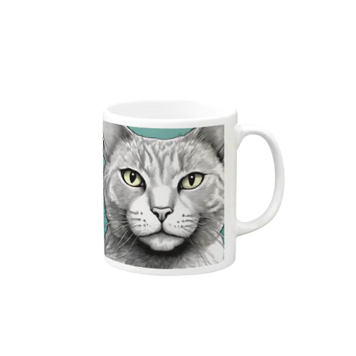 ドアップ猫 Mug