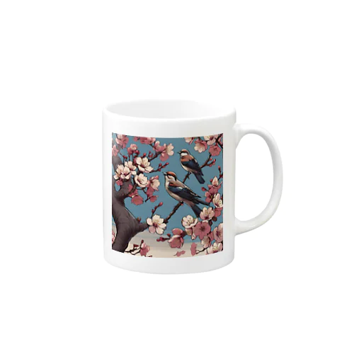 桜と雀（Cherry blossom & sparrow)  01 Mug