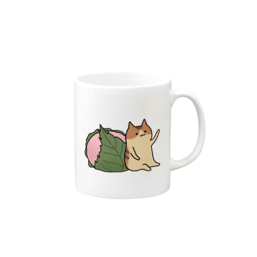 どらやき猫と桜もち Mug
