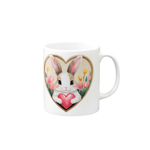 ハートを持ったうさぎ3 Mug