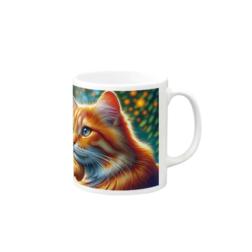 トラ猫Thinking Time Mug