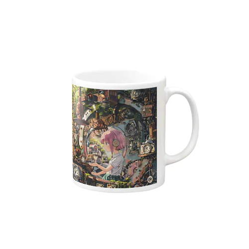 girl in the clock Mug