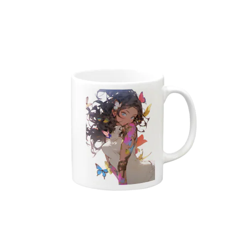 女と蝶　なでしこ1478 Mug