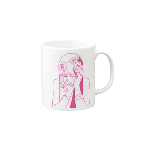 ピンク女の子ちゃん Mug