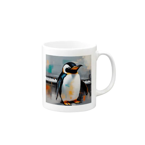 ピアノを演奏しているペンギン Mug