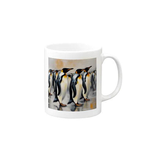 仲間のために自分を奮起するペンギン マグカップ