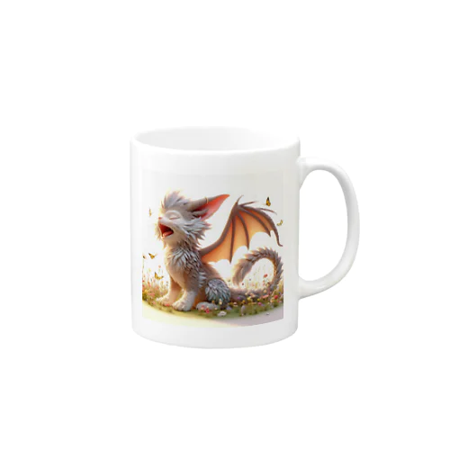 おはようあくび！猫ドラゴン Mug