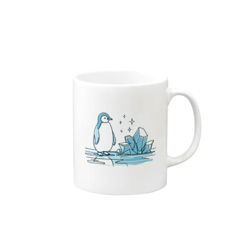 ペンギンと氷塊 Mug