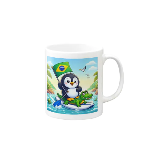 旅ペンギン　ブラジル　アマゾンでSUP！！ マグカップ