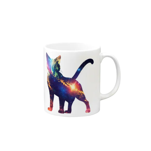宇宙と猫001 マグカップ