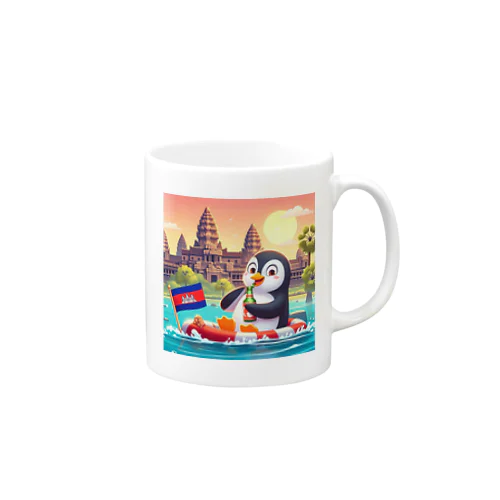 旅するペンギン　アンコールワットでSUP！ Mug