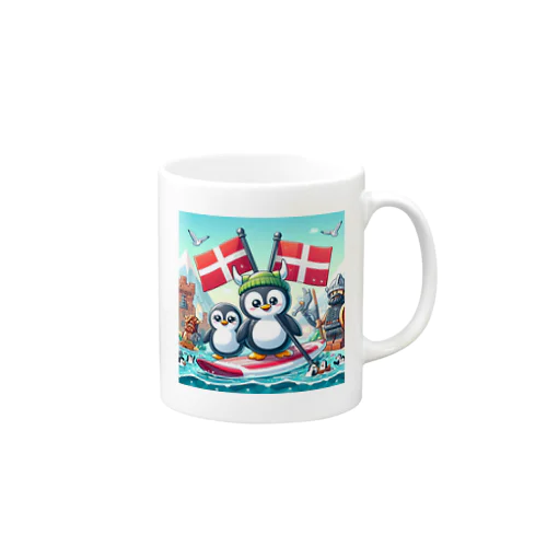 旅するペンギン　デンマークでSUP！ Mug