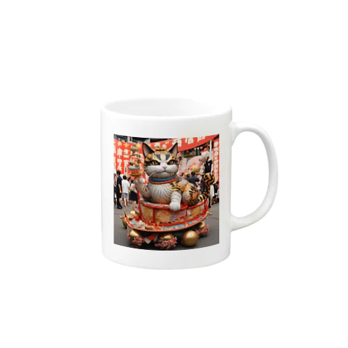 どんたくの山車になった猫 Mug