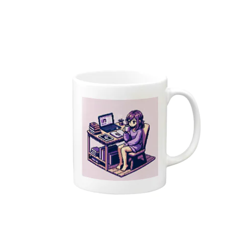 ピクセルパープルガール Mug