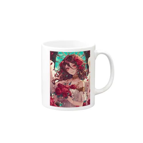 バラ好きの女性　なでしこ1478 Mug