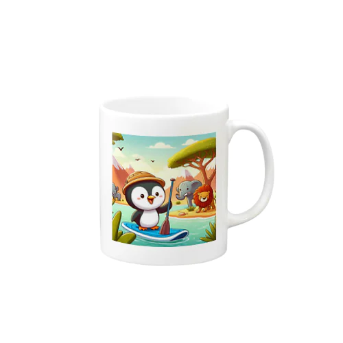 旅するペンギン　アフリカ　サファリSUP！ Mug