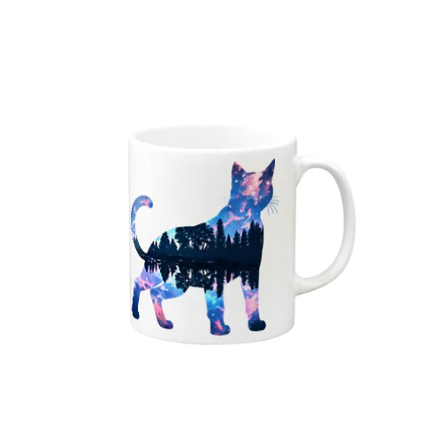 星空と猫_009 Mug