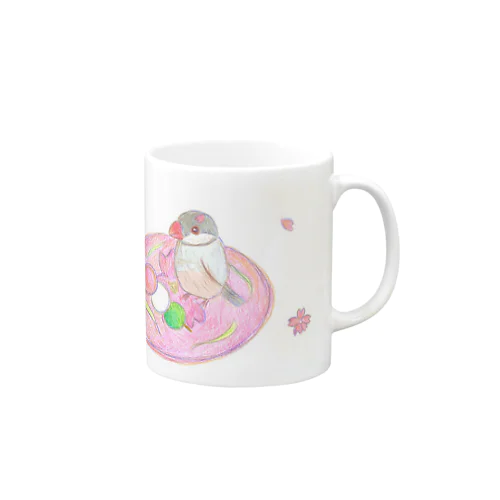 文鳥と、だんごと、サクラ Mug