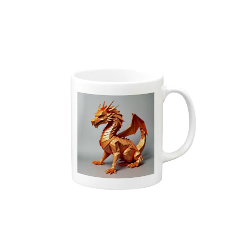 輝くドラゴン　折り紙09 Mug