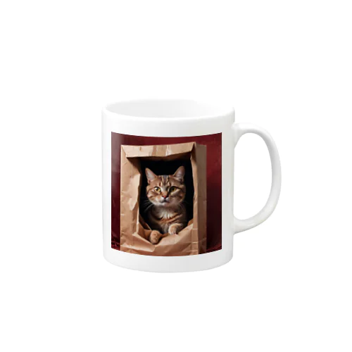 キュートな袋猫 Mug