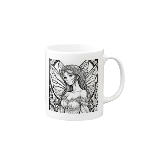 妖精の花嫁シリーズ　モノトーン　バストアップ Mug