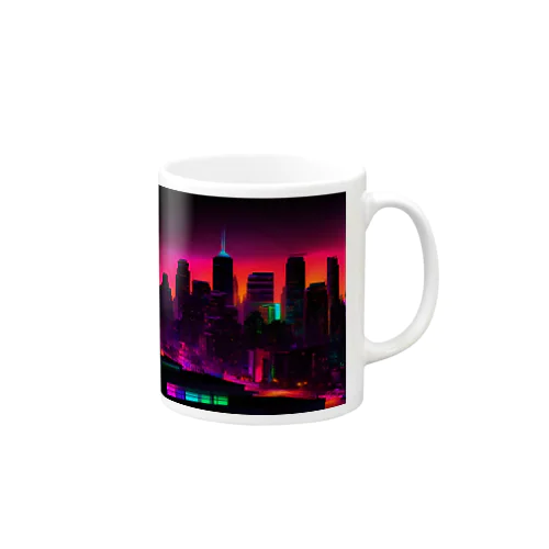 ネオンカラーで輝く都市2 Mug