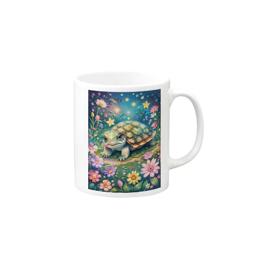 花とカメ Mug