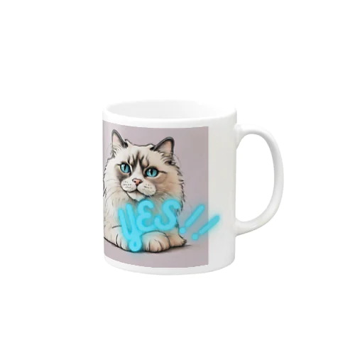 猫　YES！！　おしゃれで前向きっぽい日常アイテム Mug