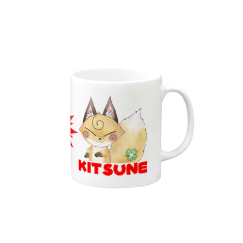 たぬきVSきつね マグカップ Mug