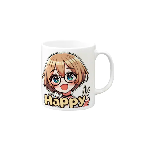 金髪ショートカット眼鏡美少女ちゃん Mug