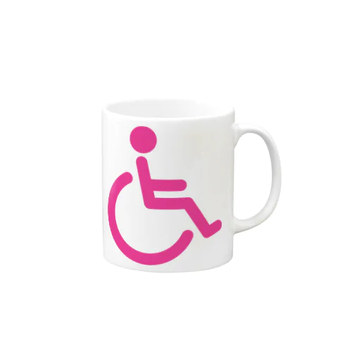 車椅子マーク（ピンク） Mug