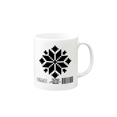 雪のドット結晶 Mug