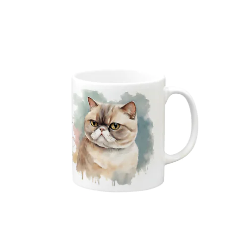 猫　ストリートアート風 Mug