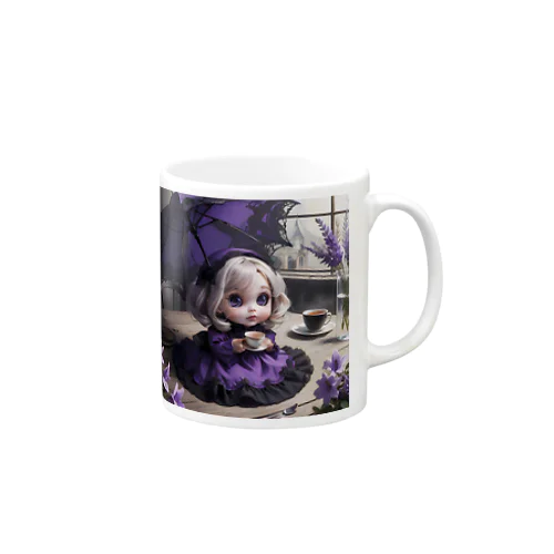 黒と紫のゴシックドール Mug