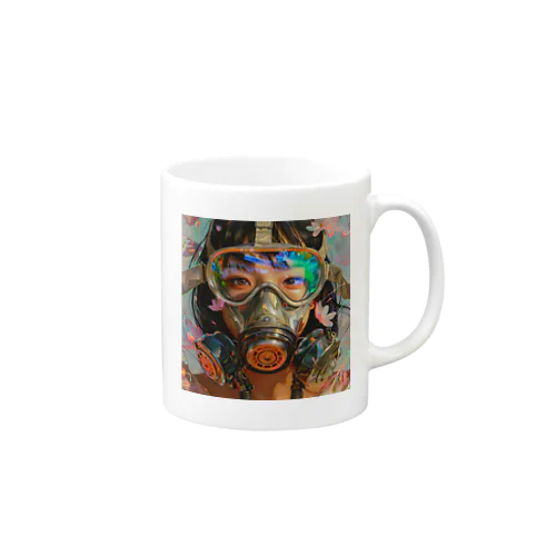 gasmask girl spring 2024 Mug