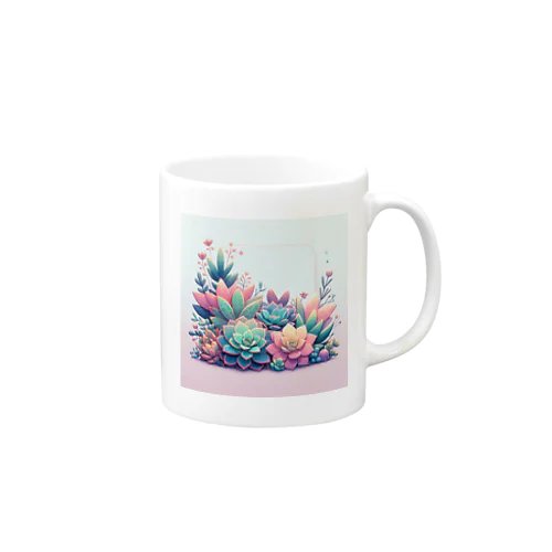 綺麗な多肉植物イラスト Mug