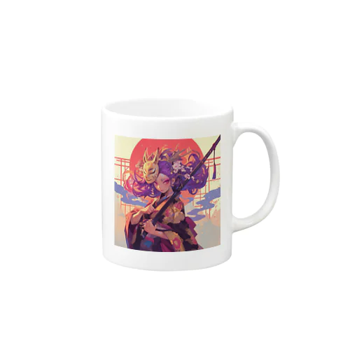 夕焼けに舞う、仮面の戦姫 Marsa 106 Mug