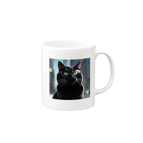 貫禄のあるくろ猫 Mug