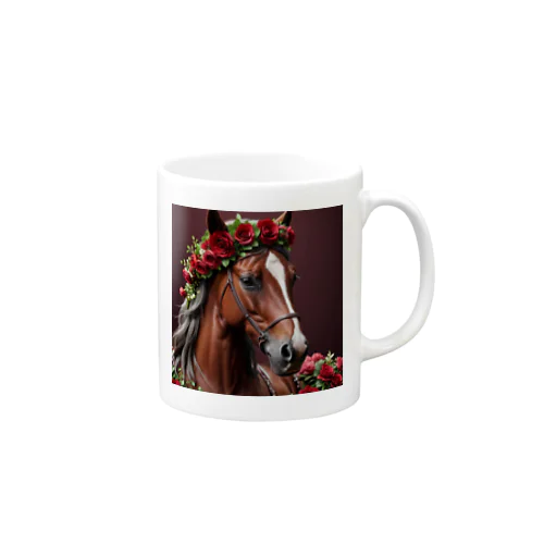 🏇花のかんざしをする競走馬🏇 マグカップ