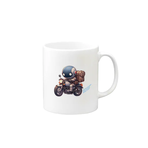 ロボットバイク便(濃色用) Mug