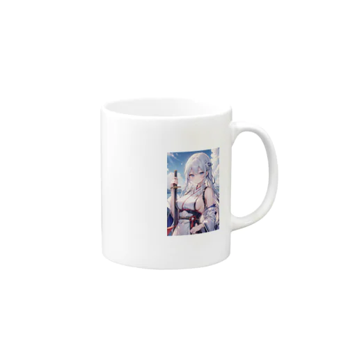 日本刀をもった美少女 Mug